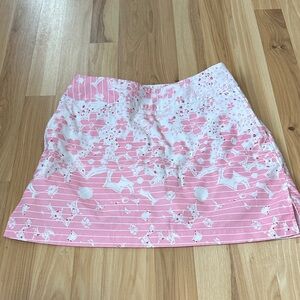 adidas Pink and White A-Line Skort